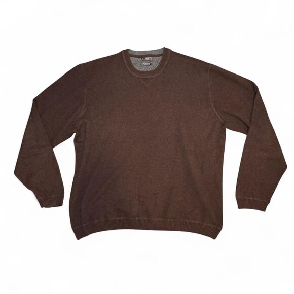 JWN Men’s XXL 100% Cashmere Sweater Brown Crewneck Pullover Soft Luxury Knit - Picture 6 of 6